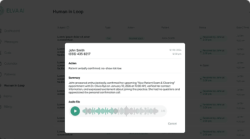 AI Calls the Patient to Verbalize Confirmation